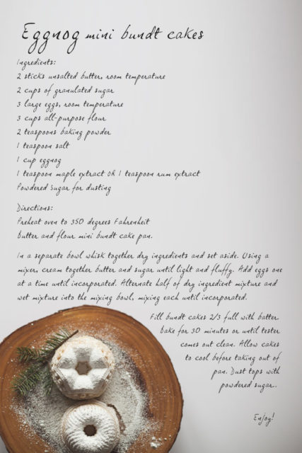 eggnog mini bundt cake recipe
