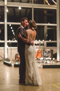 bride and groom dancing their first dance